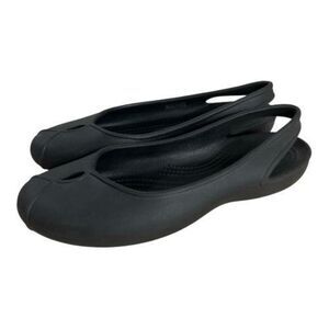 Crocs Iconic Olivia II flat Black Sling Back Shoes Ballet Flats Size 10 Slip On